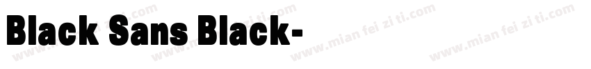 Black Sans Black字体转换